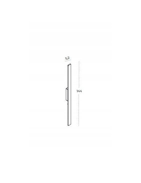 Kinkiet LED LENNART 150 cm - Elegancka lampa ścienna do tarasu, wodoodporna, czarna, 3000K, 1625 lumenów