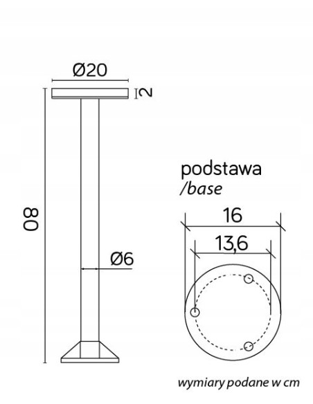 Lampa Ogrodowa Rondo II LED 12W RGB IP65 Czarna - Eleganckie Oświetlenie Zewnętrzne z Przełącznikiem