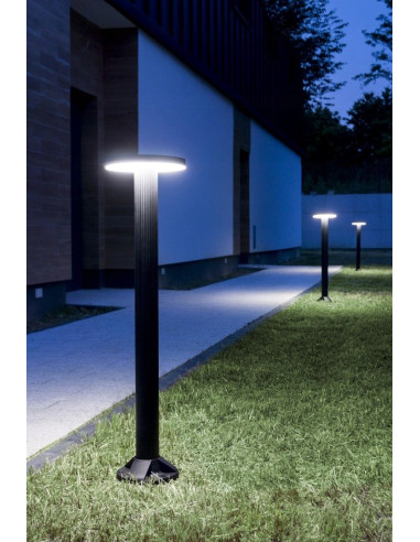 Lampa ogrodowa LED Rondo II czarna 55 cm z regulacją barwy światła, IP65 - nowoczesny design i funkcjonalność.