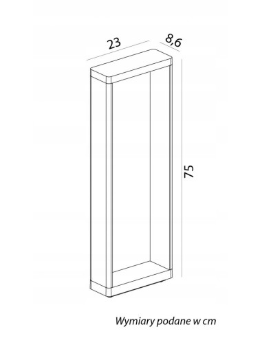Nowoczesna lampa stojąca zewnętrzna FORM B FLS-750 - eleganckie oświetlenie LED do ogrodu i przestrzeni publicznych