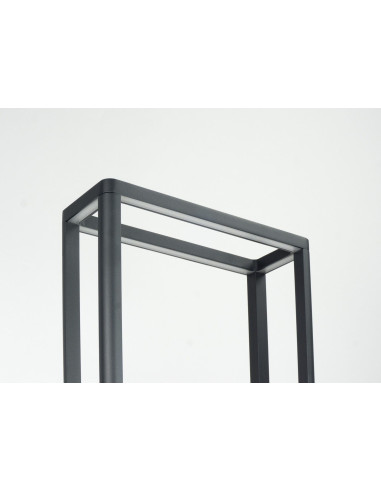 Elegancki słupek oświetleniowy LED ARMA AR-500 w prostokątnej aluminiowej ramie do ogrodu i przestrzeni zewnętrznych