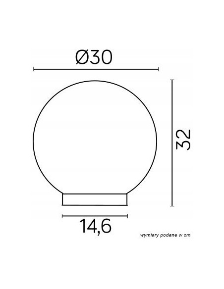 Lampa Ogrodowa ALEKULE E27 - Designerska Kula Oświetleniowa 30 cm, Odporna na Warunki Atmosferyczne do Ogrodu