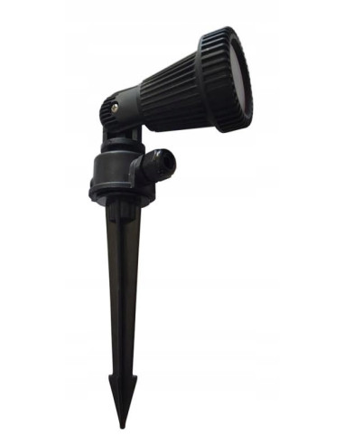 Reflektor ogrodowy PRIT GU10 z regulacją światła, czarny, IP55, idealny do ogrodów i tarasów