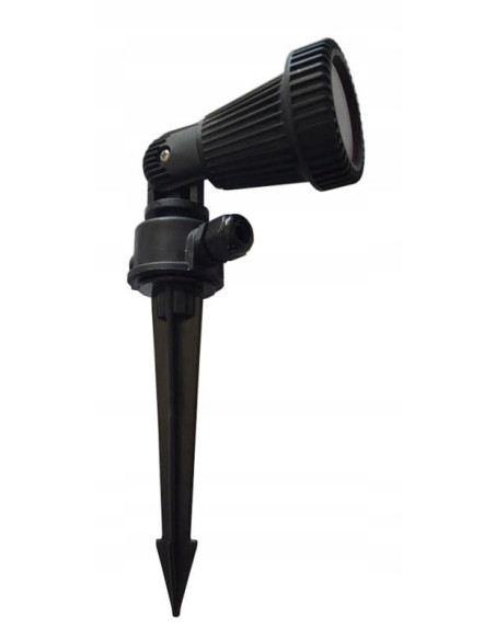 Reflektor ogrodowy PRIT GU10 z regulacją światła, czarny, IP55, idealny do ogrodów i tarasów