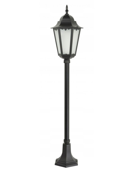Lampa tarasowa Retro Classic II K 5002/2 H - elegancki słupek aluminiowy 115 cm, czarna, E27, IP43