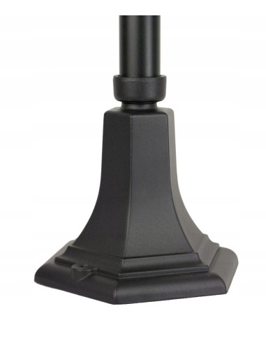 Lampa tarasowa Retro Classic II K 5002/2 H - elegancki słupek aluminiowy 115 cm, czarna, E27, IP43