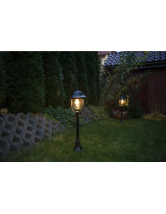 Lampa stojąca Prince K 5002/3/O E27, czarna, klasyczna, aluminiowa, 87 cm do ogrodu i tarasu