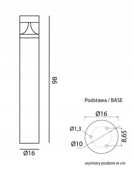Nowoczesny słupek LED BAREL 23W, szary, IP65 – oświetlenie do ogrodów, parków i przestrzeni publicznych