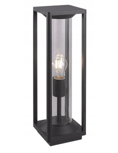 Nowoczesna lampa ogrodowa PORTO IP65 z prostokątną ramą i okrągłym kloszem, czarna - styl i funkcjonalność w ogrodzie 2