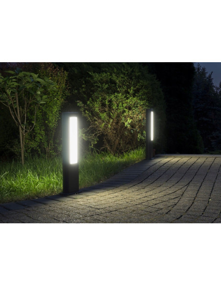 Lampa Stojąca EVO LED – Oświetlenie Zewnętrzne do Ogrodu, 80 cm, Szara, IP54, 1200 Lumenów, Nowoczesny Design