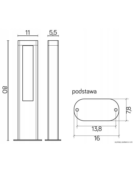 Lampa Stojąca EVO LED – Oświetlenie Zewnętrzne do Ogrodu, 80 cm, Szara, IP54, 1200 Lumenów, Nowoczesny Design