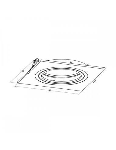 Kwadratowa Oprawa Sufitowa Zumaline Boxy DL 1, Biała, Regulowana, Energooszczędna z Designem Nowoczesnym