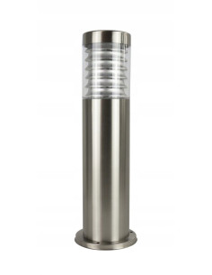 Lampa stojąca JOY z stali nierdzewnej 50 cm, nowoczesne oświetlenie zewnętrzne IP44, E27, srebrna do ogrodu i ścieżek