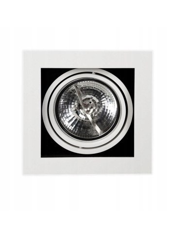 Lampa sufitowa Cardo I Bianco - minimalistyczna, czarno-biała, kwadratowa, GU10, 17W, Orlicki Design