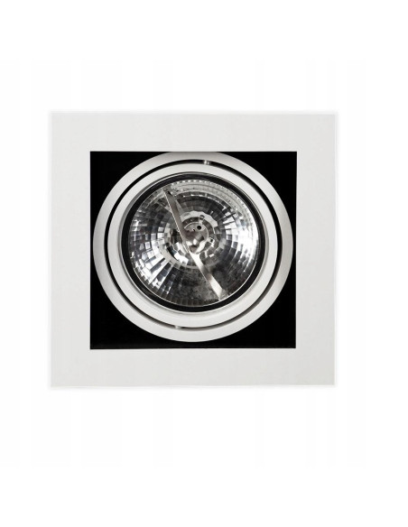 Lampa sufitowa Cardo I Bianco - minimalistyczna, czarno-biała, kwadratowa, GU10, 17W, Orlicki Design