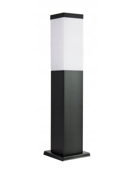 Lampa ogrodowa Inox 45 cm z stali nierdzewnej, czarna, IP44 - energooszczędna oprawa od Su-ma
