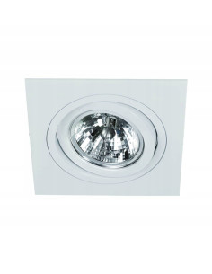 Nowoczesna lampa sufitowa Faro I Bianco LED GU10, kwadratowa oprawa w białym matowym kolorze, idealna do wnętrz.