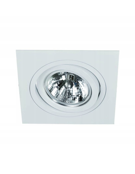 Nowoczesna lampa sufitowa Faro I Bianco LED GU10, kwadratowa oprawa w białym matowym kolorze, idealna do wnętrz.