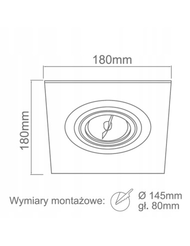 Nowoczesna lampa sufitowa Faro I Bianco LED GU10, kwadratowa oprawa w białym matowym kolorze, idealna do wnętrz.
