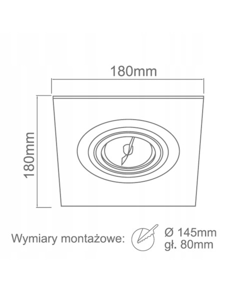 Nowoczesna lampa sufitowa Faro I Bianco LED GU10, kwadratowa oprawa w białym matowym kolorze, idealna do wnętrz.