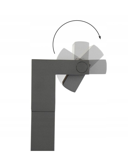 Lampa zewnętrzna Su-ma Rota RT-780 z regulacją – elegancka aluminiowa lampa LED do ogrodu i tarasu, IP54.