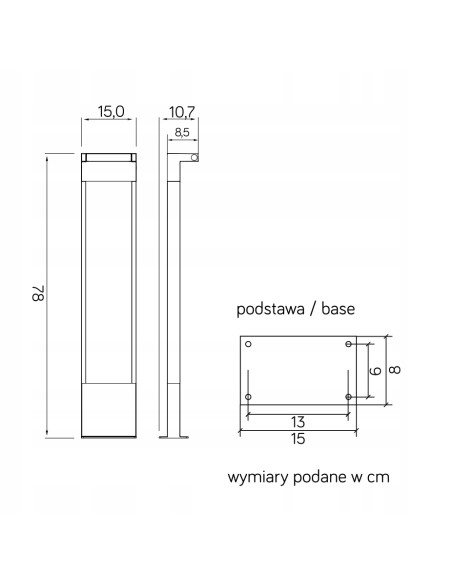 Lampa zewnętrzna Su-ma Rota RT-780 z regulacją – elegancka aluminiowa lampa LED do ogrodu i tarasu, IP54.