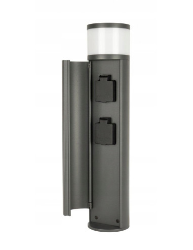 Lampa ogrodowa Su-ma Elborn EL3113 z gniazdami, aluminiowa, IP54, nowoczesny design do przestrzeni zewnętrznych