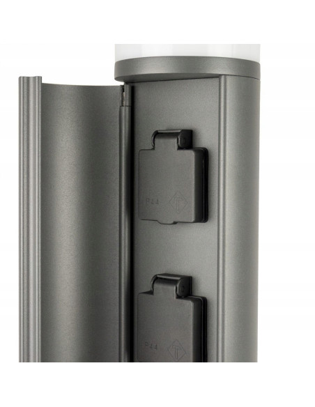 Lampa ogrodowa Su-ma Elborn EL3113 z gniazdami, aluminiowa, IP54, nowoczesny design do przestrzeni zewnętrznych