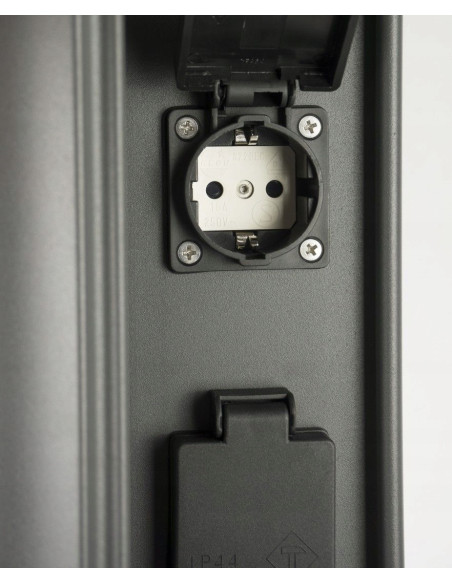 Lampa ogrodowa Su-ma Elborn EL3113 z gniazdami, aluminiowa, IP54, nowoczesny design do przestrzeni zewnętrznych