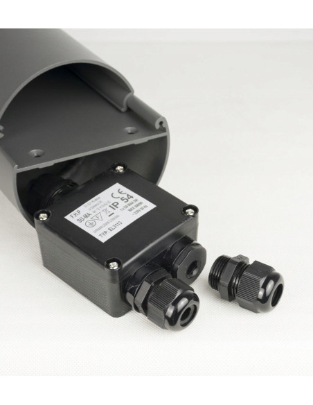 Lampa ogrodowa Su-ma Elborn EL3113 z gniazdami, aluminiowa, IP54, nowoczesny design do przestrzeni zewnętrznych