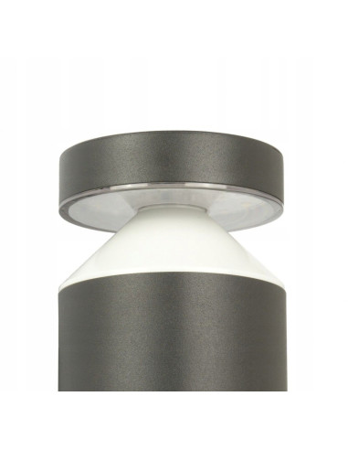 Lampa Ogrodowa Delta 75 cm ze Stali Nierdzewnej, LED 6W, Okrągła, Szara, IP44 – Nowoczesne Oświetlenie Zewnętrzne