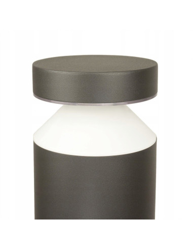 Lampa Ogrodowa Delta 75 cm ze Stali Nierdzewnej, LED 6W, Okrągła, Szara, IP44 – Nowoczesne Oświetlenie Zewnętrzne