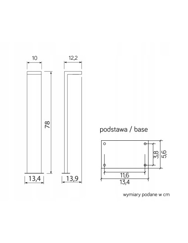 Lampa zewnętrzna Karo KR-780 - nowoczesna lampa LED o eleganckim designie w szarym kolorze, idealna do ogrodu.