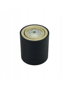 Elegancka oprawa sufitowa GU10 w czarnym i złotym kolorze – Tuba NERO od Auhilon Deco Lighting, 8,4 cm 2