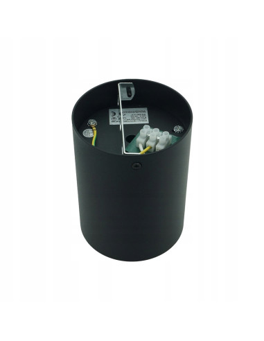 Elegancka tuba sufitowa CRONO 12,5 cm czarno-złota z regulacją kąta świecenia do wnętrz domowych i biurowych