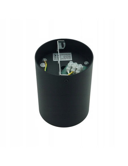 Elegancka tuba sufitowa CRONO 12,5 cm czarno-złota z regulacją kąta świecenia do wnętrz domowych i biurowych