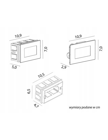 Nowoczesna Lampa Wpuszczana LED MUR GLASS - Biała, Energooszczędna, IP65, 2,5W do Oświetlenia Elewacji i Ogrodzeń