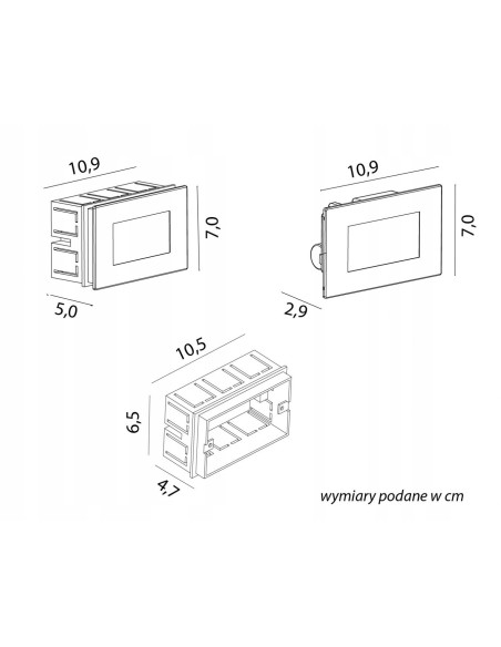 Nowoczesna Lampa Wpuszczana LED MUR GLASS - Biała, Energooszczędna, IP65, 2,5W do Oświetlenia Elewacji i Ogrodzeń