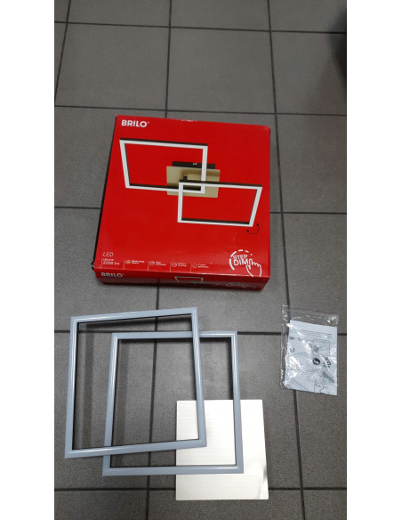 Nowoczesna lampa sufitowa Briloner LED w metalicznym złotym brązie, ściemniana, idealna do sypialni i salonu.