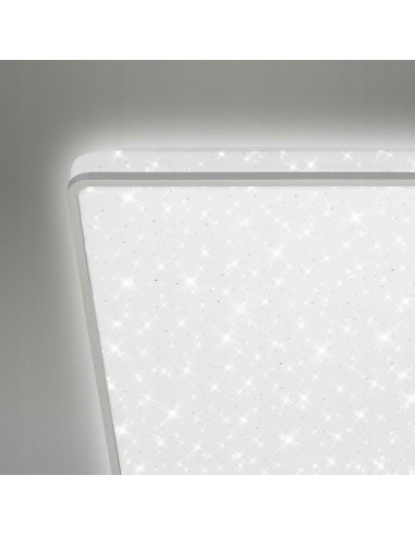 Lampa sufitowa LED BRILONER 37 cm, matowy chrom, 24 W, 2800 lm - eleganckie oświetlenie do nowoczesnych wnętrz