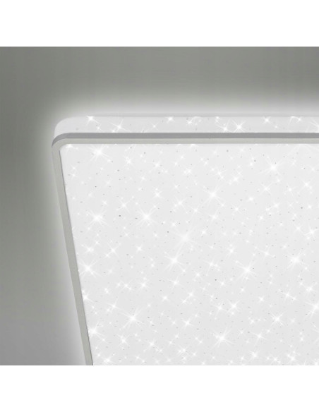 Lampa sufitowa LED BRILONER 37 cm, matowy chrom, 24 W, 2800 lm - eleganckie oświetlenie do nowoczesnych wnętrz