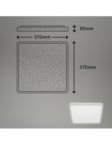 Lampa sufitowa LED BRILONER 37 cm, matowy chrom, 24 W, 2800 lm - eleganckie oświetlenie do nowoczesnych wnętrz