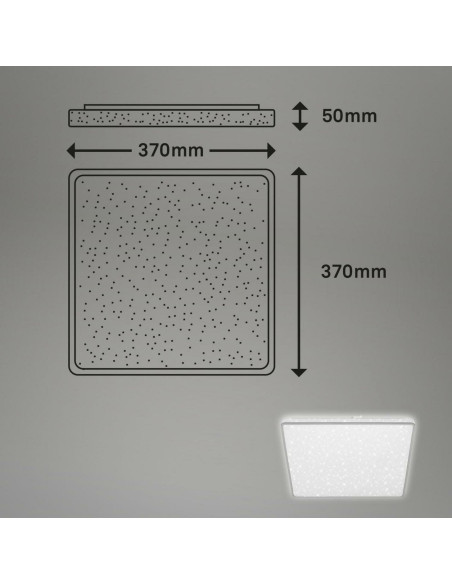 Lampa sufitowa LED BRILONER 37 cm, matowy chrom, 24 W, 2800 lm - eleganckie oświetlenie do nowoczesnych wnętrz