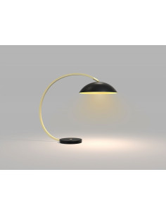 Nowoczesna lampa stojąca ROSSKOFF LED z dotykowym ściemniaczem, czarno-złota, 10.5 W do salonu i biura