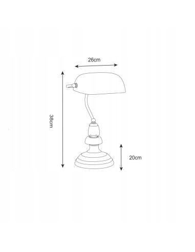 Elegantna lampa biurkowa EDES z zielonym kloszem i mosiężną podstawą – stylowe oświetlenie do biura i domu