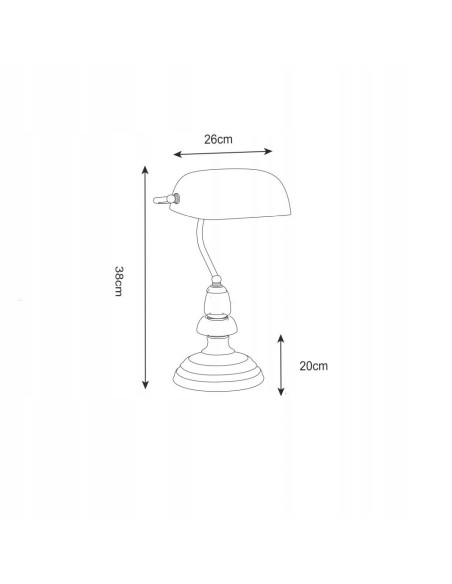 Elegantna lampa biurkowa EDES z zielonym kloszem i mosiężną podstawą – stylowe oświetlenie do biura i domu