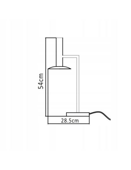 Lampka biurkowa HAT - nowoczesny design z metalowym wykończeniem, zintegrowane LED, biały, 55 cm, styl skandynawski.