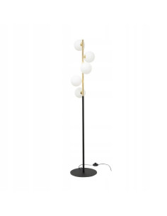 Lampa stojąca ALI industrialna czarno-złota - nowoczesne oświetlenie do salonu i sypialni od Zuma Line