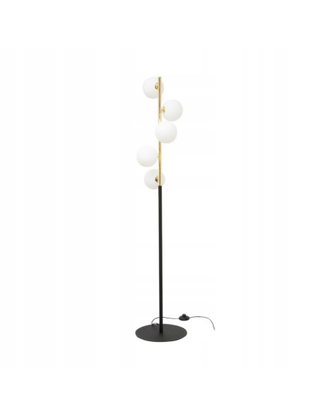 Lampa stojąca ALI industrialna czarno-złota - nowoczesne oświetlenie do salonu i sypialni od Zuma Line