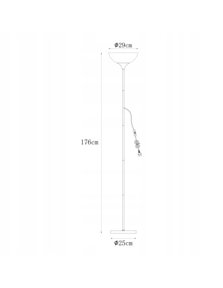Nowoczesna lampa podłogowa SARDA w białym macie E27 – elegancki akcent do każdego wnętrza